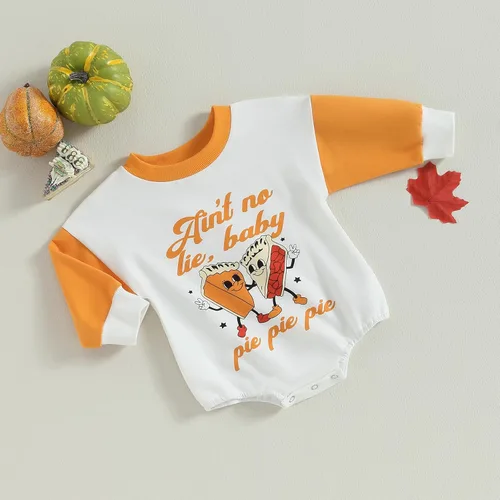 Miniatura 131 de Ropa de Halloween para bebé niña, sudadera con estampado de calabaza, mameluco de burbujas, lindo traje de Acción de Gracias de otoño