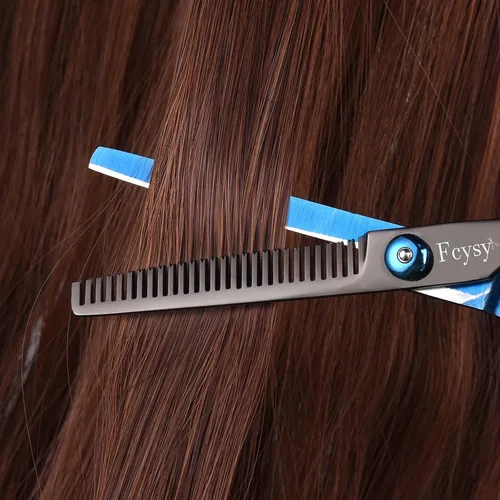 Miniatura 4 de Fcysy - Tijeras de corte de pelo, juego de tijeras de peluquería profesional, tijeras de peluquería, tijeras de mezcla, accesorios de peluquería