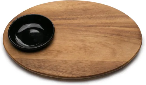 Miniatura 9 de Ironwood Gourmet 28330 Local 338 Bagel Miter, Madera de acacia, 7 x 5.5 x 2.5 pulgadas