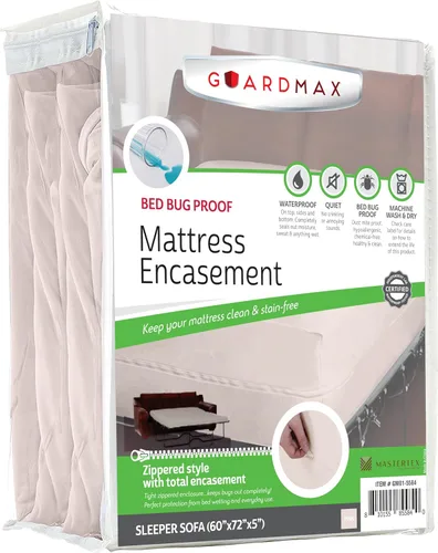 Miniatura 23 de Guardmax Funda de colchón de punto con cremallera, tamaño Queen, impermeable y a prueba de chinches, ropa de cama cómoda, suave y silenciosa con 2