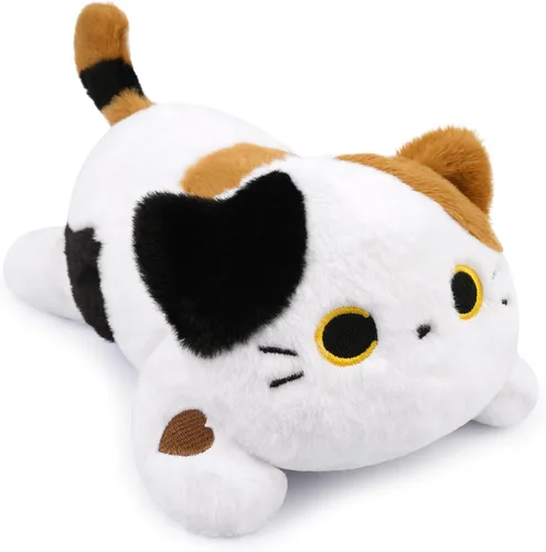 Miniatura 8 de Peluche de gato negro con peso, lindos animales de peluche con peso para niños, realista y suave, abrazable, regalo para niñas y niños