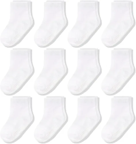 Miniatura 10 de SkiBeaut Calcetines para niños pequeños, 12 pares de puños antideslizantes para niños y niñas con pinzas para 1-7 años