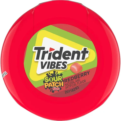 Miniatura 14 de Trident Vibes SOUR PATCH KIDS Redberry - Goma de mascar sin azúcar, botella de 40 piezas (paquete de 2)