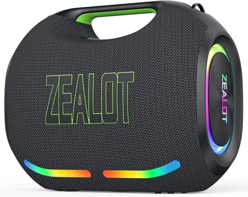 Miniatura 10 de ZEALOT ZE01 - Bocina portátil Bluetooth, 120W de potente sonido estéreo con graves profundos, inalámbrica, gran bocina para fiesta, compatible