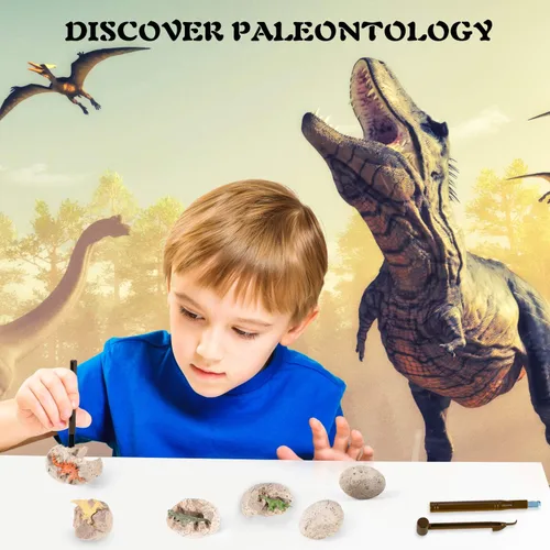 Miniatura 4 de Kit de excavación de fósiles de dinosaurios para niños, kit de excavación de huevos de dinosaurio, kit de excavación de fósiles de dinosaurios, gran