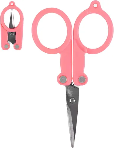 Miniatura 27 de JubileeYarn - Tijeras plegables de metal, oro rosa, 1 tijera
