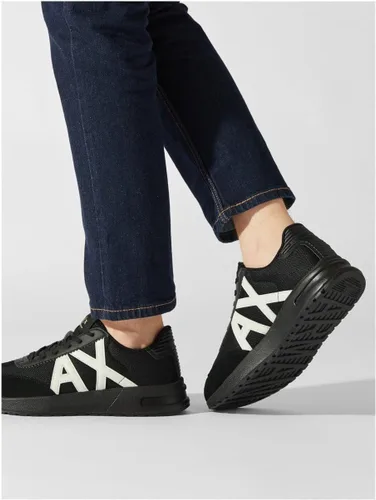 Miniatura 4 de AX Armani Exchange - Tenis deportivos para hombre con logotipo de gamuza