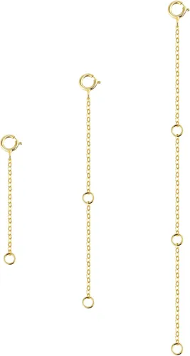 Miniatura 8 de Extensores de collar de oro, extensores de cadena de oro de 14 quilates con cierre de langosta, cadenas de extensión de collar, pulsera y tobillera