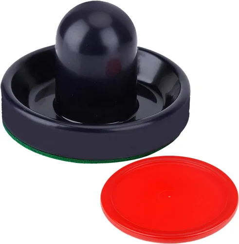 Miniatura 3 de ONE250 Empujadores de hockey de aire y discos de hockey de aire rojo, asas de portería, accesorios de repuesto para mesas de juego