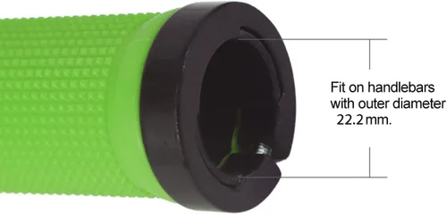 Miniatura 4 de PLATT - Puños de manillar de bicicleta con gomas de goma coloridas Puños de bicicleta cómodos para bicicletas BMX/MTB verde (Green+End Caps)