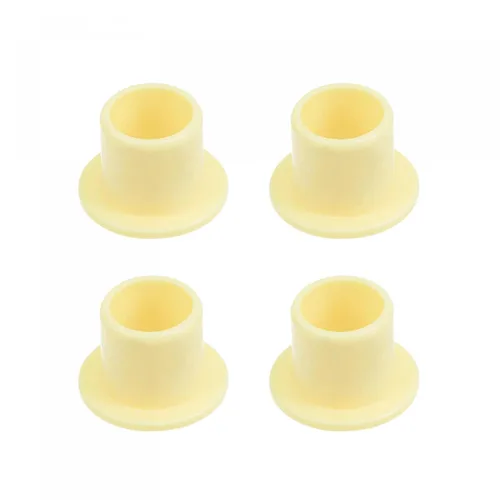 uxcell Rodamientos de manga con bridas 0.315 in diámetro interior 0.394 in OD 0.394 in longitud POM envueltos bujes sin aceite amarillo 4pcs