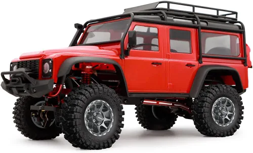 Miniatura 5 de GLOBACT Neumáticos de aluminio de 9 radios de 1.2 pulgadas, neumáticos de goma suave y pegajosa de 2.441 x 0.945 in para 1/18 TRX4M 1/24 Axial SCX24