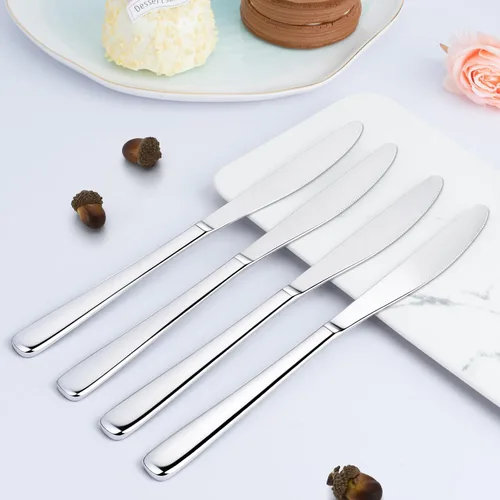 Miniatura 5 de Juego de cuchillos de mantequilla de 36 piezas, cuchillo de mantequilla de 9 pulgadas, juego de cuchillos de cena de acero inoxidable de grado