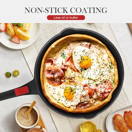 Miniatura 7 de Sartén de 20 cm antiadherente, sartén para tortilla, sartén de chef saludable y no tóxica, sartén para huevos con mango desmontable para todas