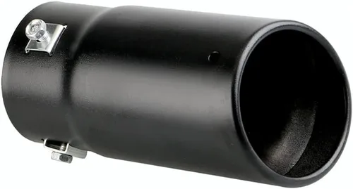 Miniatura 3 de Sakali Silenciador universal de 2.874 in de entrada de acero inoxidable atornillado de 2.8 pulgadas, tubo de punta de escape de coche (negro)