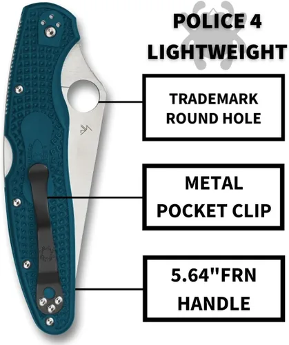 Miniatura 4 de Spyderco C07FS4K390 Policía 4 Ligero K390