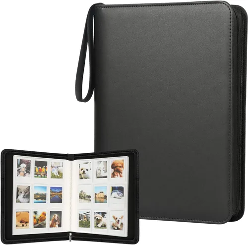 Miniatura 11 de Álbum de fotos de 256 bolsillos para cámara Fujifilm Instax Mini, libro de fotos con cubierta de cuero para fotos Polaroid, álbum de fotos de 2x3