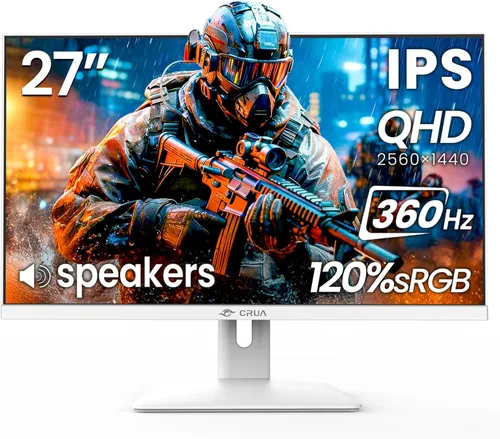 Miniatura 13 de CRUA - Monitor de juegos de 24.5 pulgadas 144Hz/165Hz, FHD (1920x1080P) 120% sRGB, monitor de computadora vertical ajustable