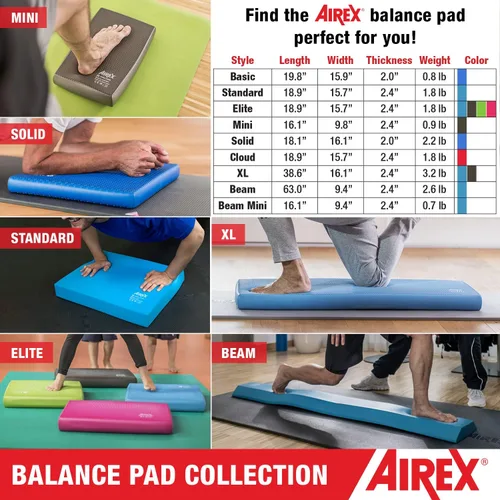 Miniatura 5 de AIREX Almohadilla de Equilibrio – Entrenador de Estabilidad para Equilibrio, Estiramiento, Terapia Física, Ejercicio, Movilidad, Rehabilitación