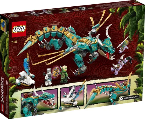 Miniatura 5 de LEGO NINJAGO Jungle Dragon 71746 Kit de construcción; juego ninja con juguete de dragón posable y NINJAGO Lloyd y Zane; juguete genial para niños