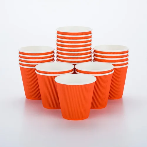 Miniatura 47 de Vasos de café de papel aislado de pared corrugada, 12 onzas, 12 onza, Negro