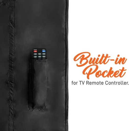 Miniatura 3 de SereneLife Funda de TV impermeable para TV de 40 a 42 pulgadas, para interiores y exteriores, resistente a la intemperie con cubierta inferior, tela