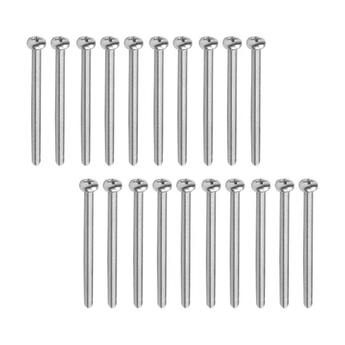 Miniatura 27 de Tornillos de máquina de jalar de perilla M4-0.028x0.197 in M4-0.028x0.197 in Tornillos de cabeza plana métrica Phillips Drive Tornillo de cabeza