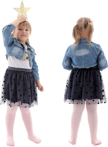 Miniatura 7 de Epeius - Leggings de punto trenzado gruesas para bebés o niñas medias de algodón para recién nacido y niñas pequeñas paquete de 3 4 5 y 6