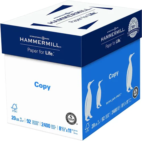 Miniatura 12 de Hammermill Papel para impresora, papel de copia de 20 libras, 8.5 x 11 pulgadas, 1 paquete pequeño (400 hojas), brillo 92, fabricado en los Estados