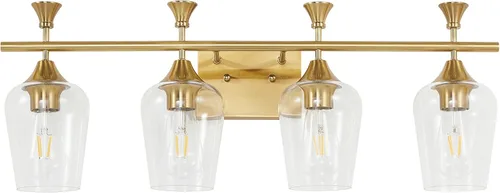 Miniatura 9 de Lámparas de baño (2 luces, 38 cm), luces de tocador mate negras para baño con pantalla de vidrio esmerilado blanco, luces de pared modernas