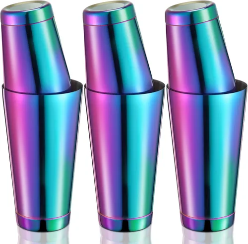 Miniatura 13 de Sabary Juego de 6 cocteleras profesionales Boston de acero inoxidable, mezclador de bebidas Martini, herramienta básica, batido ponderado, juego