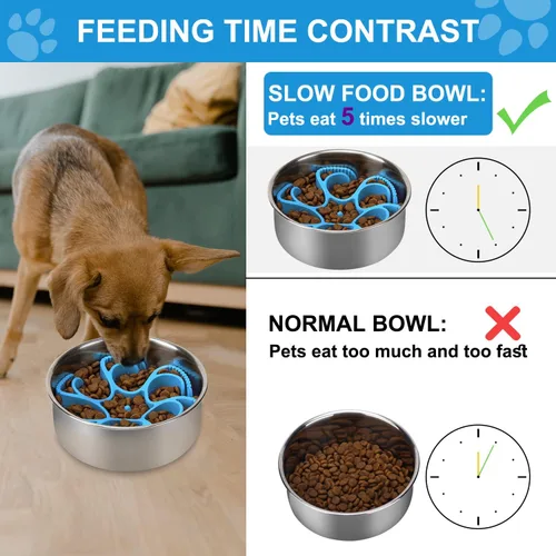 Miniatura 2 de Anipaw Cuencos Comederos Lentos para Perros de Silicona en Espiral Inserto de Comedero para Alimentos para Mascotas para Reducir la Velocidad