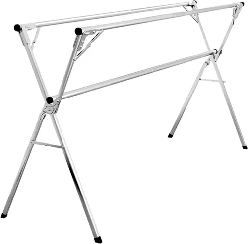 ZARBAILRE Estante de secado de ropa de acero inoxidable, estante de secado plegable que ahorra espacio, estante de secado de ropa en forma de X para
