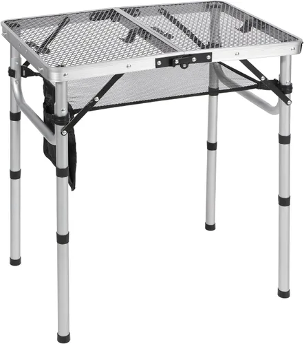 Miniatura 10 de REDCAMP Mesa plegable portátil con fregadero para exterior, soporte de parrilla de metal de aluminio ligero, mesa de picnic para camping, cocina