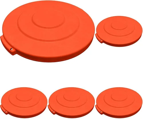 Miniatura 15 de SPARTA Bronco - Tapa de contenedor de basura, papelera redonda para eliminación, 10 galones, morado, (paquete de 6)