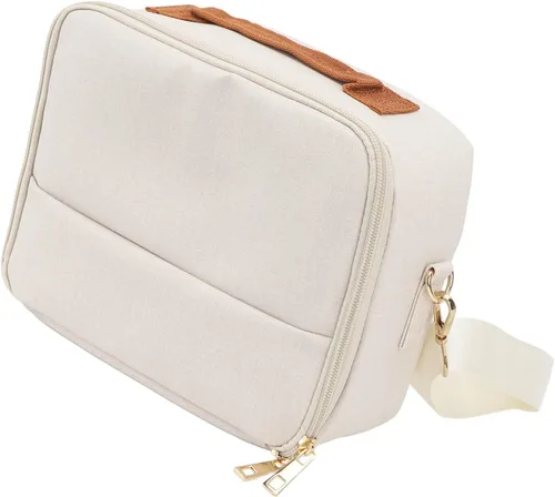Miniatura 8 de KIMISS Bolsa de transporte para cámara, estuche de almacenamiento para cámara de gran capacidad, acolchado grueso, correa ajustable, funda de cámara