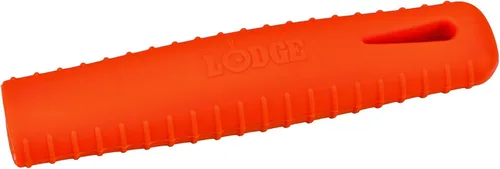 Miniatura 3 de Lodge - Sartén de acero para carbón con manija de soporte de silicona y color naranja, 12", Negro/Anaranjado