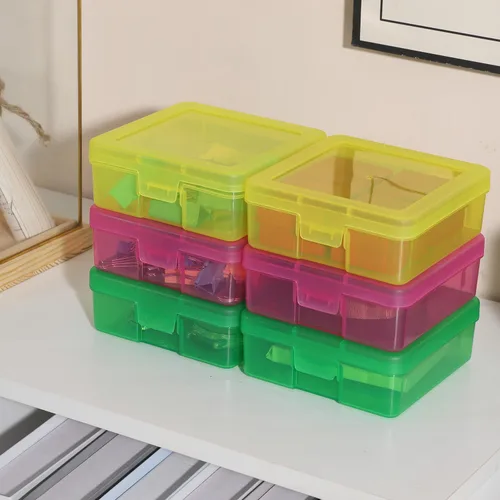 Miniatura 2 de Novelinks 18 unidades de pequeños contenedores de almacenamiento de plástico transparente, cajas y organizadores de almacenamiento para manualidades