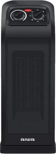 Miniatura 9 de Aiwa Calentador de espacio de cerámica, 1500 W, 18 pulgadas, calentador eléctrico oscilante de 60° para interiores, modos alto/bajo/ventilador