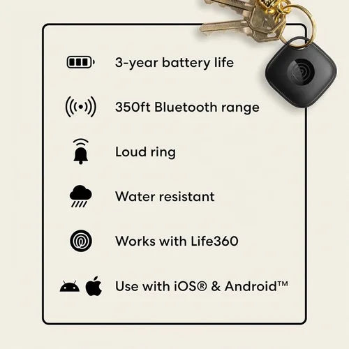 Miniatura 10 de Tile by Life360 Essentials - Rastreadores Bluetooth y localizadores de artículos para llaves, billeteras, controles remotos y más; encuentra