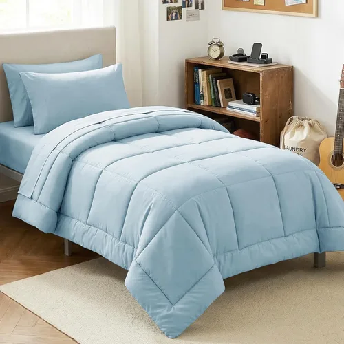 Miniatura 68 de CozyLux Juego de edredón tamaño King, color verde oliva, 7 piezas en una bolsa, edredón verde tamaño King, juegos de ropa de cama para todas