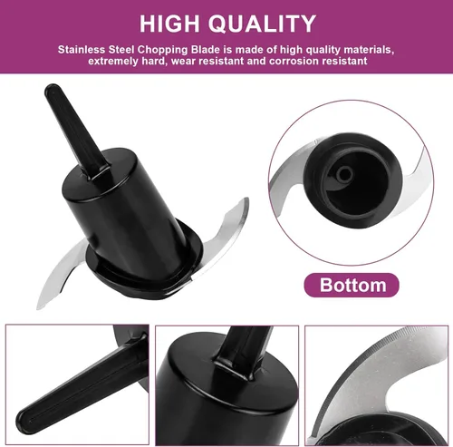 Miniatura 5 de DLC-2ACBN - Cuchilla de repuesto para procesador de alimentos Cuisinart Mini Prep Plus, solo compatible con cuchilla de repuesto DLC-2A, compatible