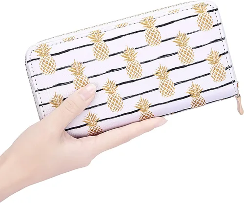 Miniatura 2 de KUKOO Cartera estampada con cremallera alrededor del teléfono y tarjetero organizador