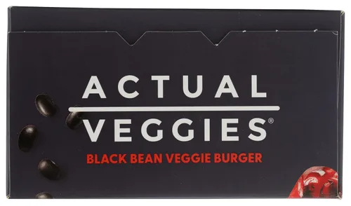 Miniatura 12 de Actual Veggies - Hamburguesa de frijol negro vegetariana, 12 oz
