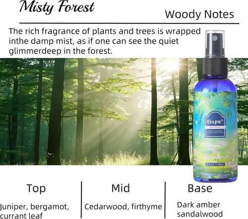 Miniatura 5 de Spray Natural de Lino para Dormitorio, Ambientador Perfumado con Extractos de Plantas, Frescura Duradera para Sábanas, Almohadas y Cortinas - Ébano