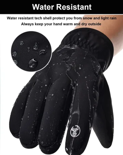 Miniatura 6 de SUJAYU Guantes de invierno para hombres y mujeres, guantes de pantalla táctil, guantes de motos de nieve, guantes de esquí, guantes de snowboard
