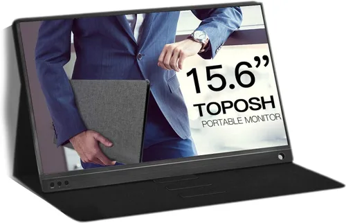 Monitor portátil de 15.6 pulgadas USB tipo C Full HD 1080 IPS USB C Monitor portátil integrado con altavoces duales compatibles con computadora