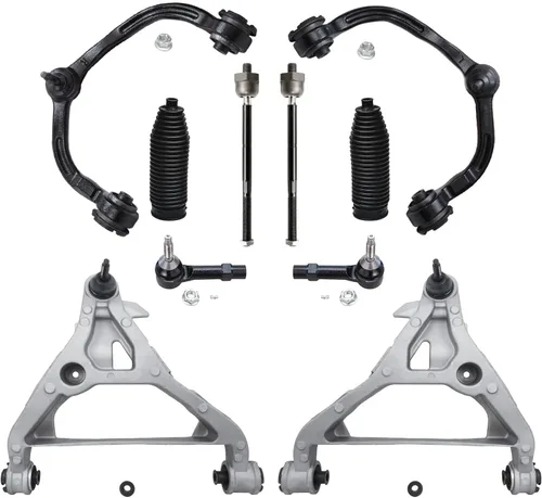 Miniatura 91 de Detroit Axle - Kit de suspensión frontal de 10 piezas para Jeep 2002-2004 Liberty, 2 brazos de control superiores con rótula 2 rótulas inferiores, 4