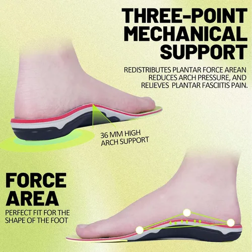 Miniatura 4 de Plantillas resistentes para fascitis plantar de más de 240 libras, insertos de soporte de arco para mujeres y hombres, para aliviar el dolor