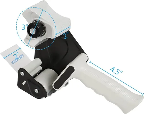 Miniatura 3 de JARLINK Pistola dispensadora de cinta de embalaje (paquete de 2) con 2 rollos de cinta con cinta de embalaje transparente (12 rollos), 2.7 mil